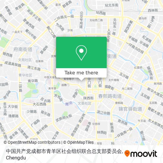 中国共产党成都市青羊区社会组织联合总支部委员会 map