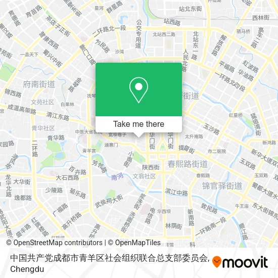 中国共产党成都市青羊区社会组织联合总支部委员会 map