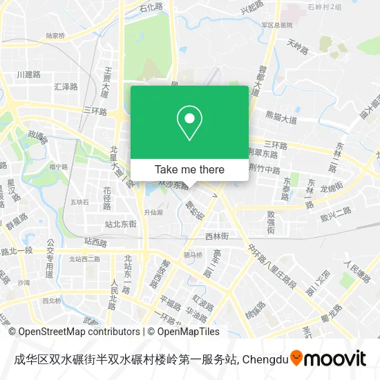 成华区双水碾街半双水碾村楼岭第一服务站 map