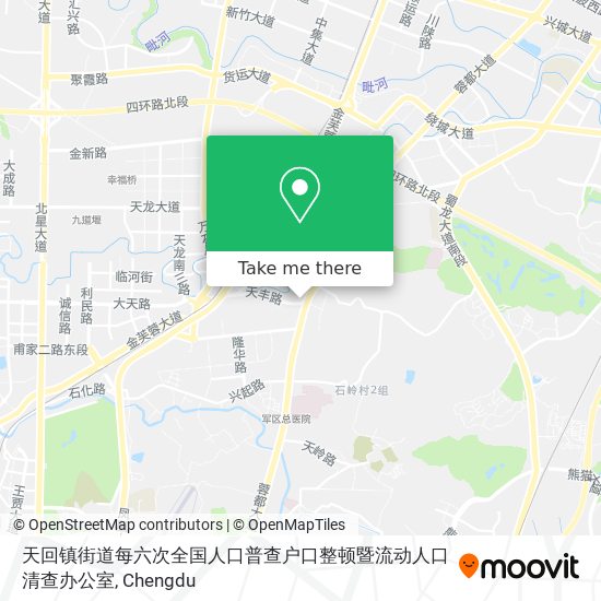 天回镇街道每六次全国人口普查户口整顿暨流动人口清查办公室 map