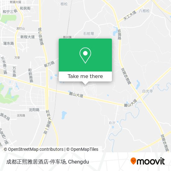 成都正熙雅居酒店-停车场 map