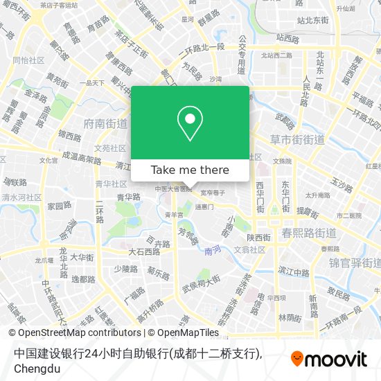 中国建设银行24小时自助银行(成都十二桥支行) map