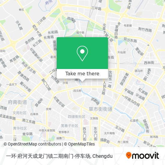 一环·府河天成龙门镇二期南门-停车场 map