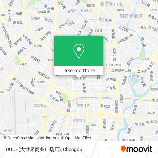UGUE(大世界商业广场店) map