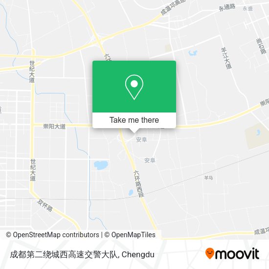 成都第二绕城西高速交警大队 map
