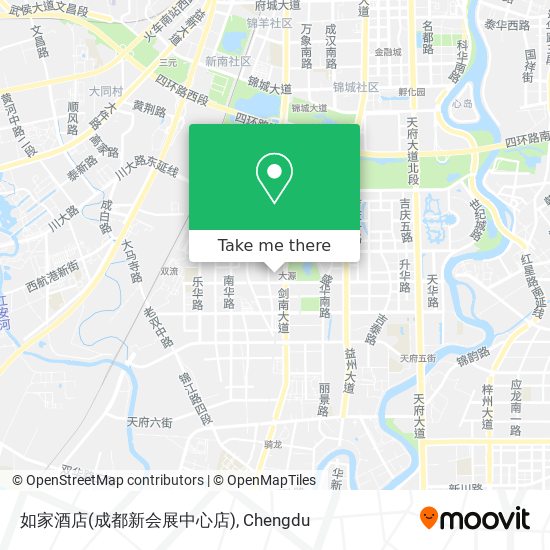 如家酒店(成都新会展中心店) map