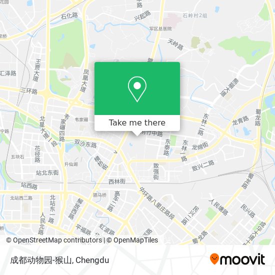 成都动物园-猴山 map