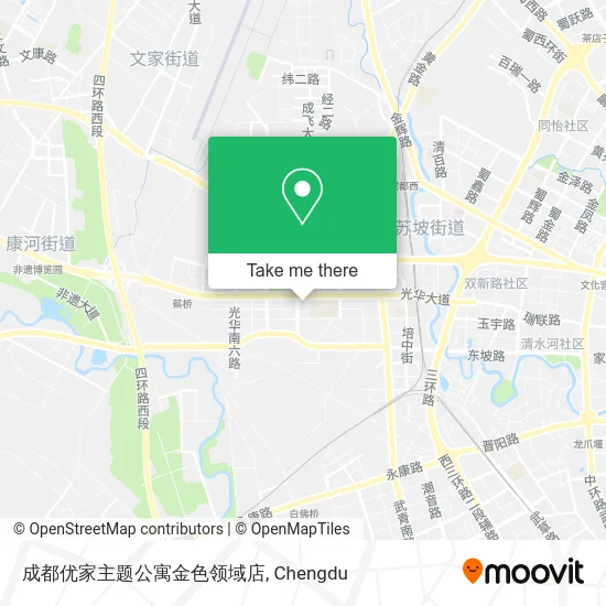 成都优家主题公寓金色领域店 map