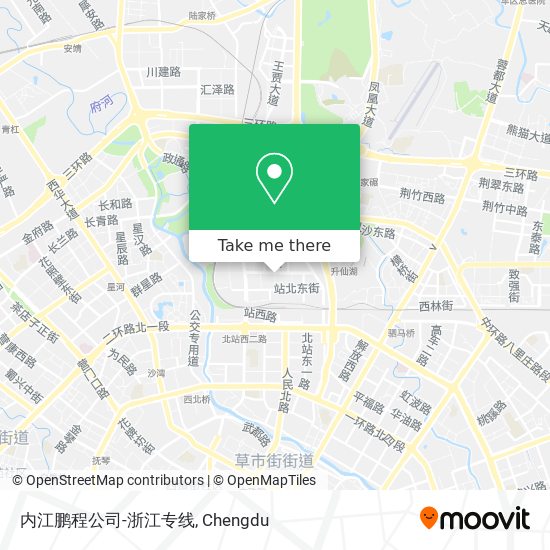 内江鹏程公司-浙江专线 map