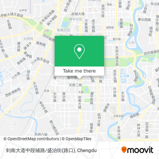 剑南大道中段辅路/盛治街(路口) map