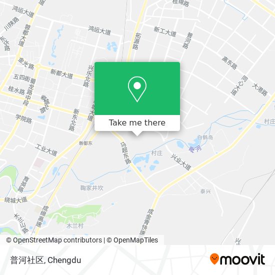 普河社区 map
