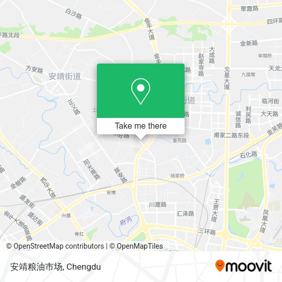 安靖粮油市场 map