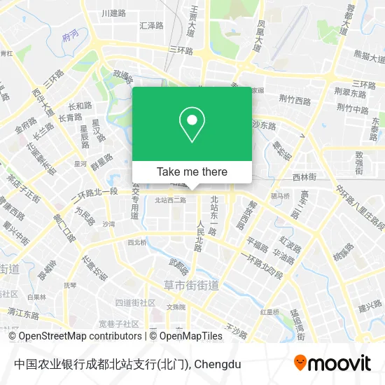 中国农业银行成都北站支行(北门) map