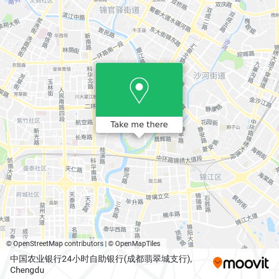 中国农业银行24小时自助银行(成都翡翠城支行) map