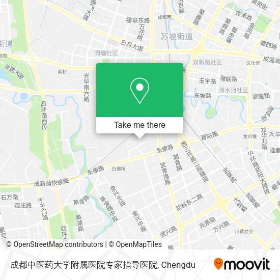 成都中医药大学附属医院专家指导医院 map