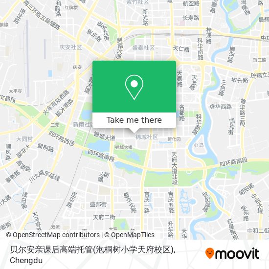 贝尔安亲课后高端托管(泡桐树小学天府校区) map