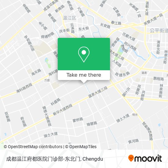 成都温江府都医院门诊部-东北门 map