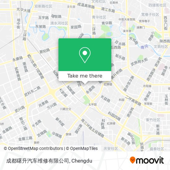 成都曙升汽车维修有限公司 map