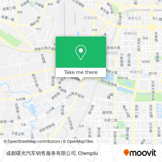 成都曙光汽车销售服务有限公司 map