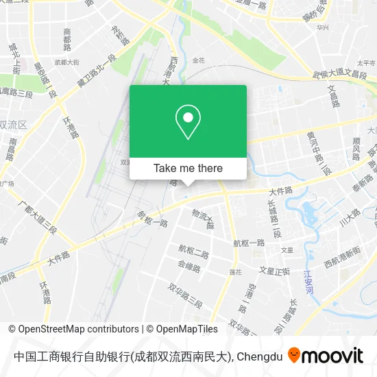 中国工商银行自助银行(成都双流西南民大) map