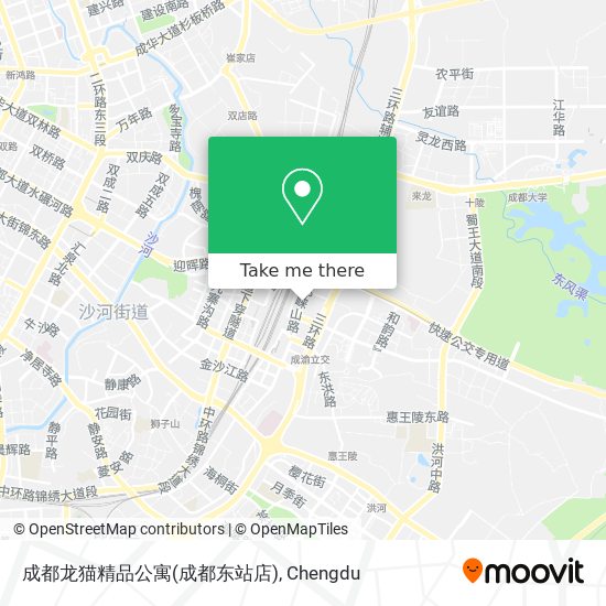 成都龙猫精品公寓(成都东站店) map