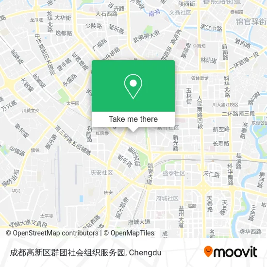 成都高新区群团社会组织服务园 map