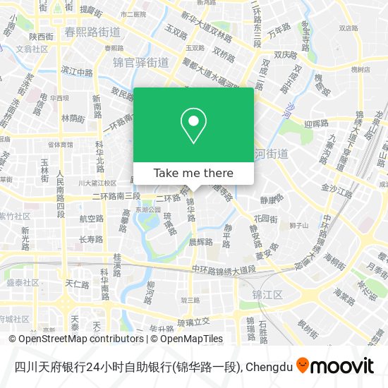 四川天府银行24小时自助银行(锦华路一段) map