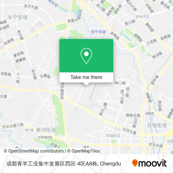 成都青羊工业集中发展区西区-4区A8栋 map
