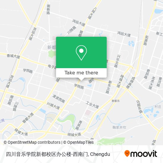 四川音乐学院新都校区办公楼-西南门 map