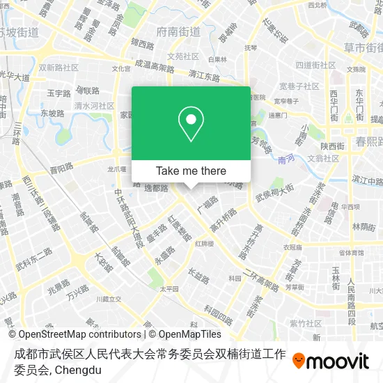成都市武侯区人民代表大会常务委员会双楠街道工作委员会 map