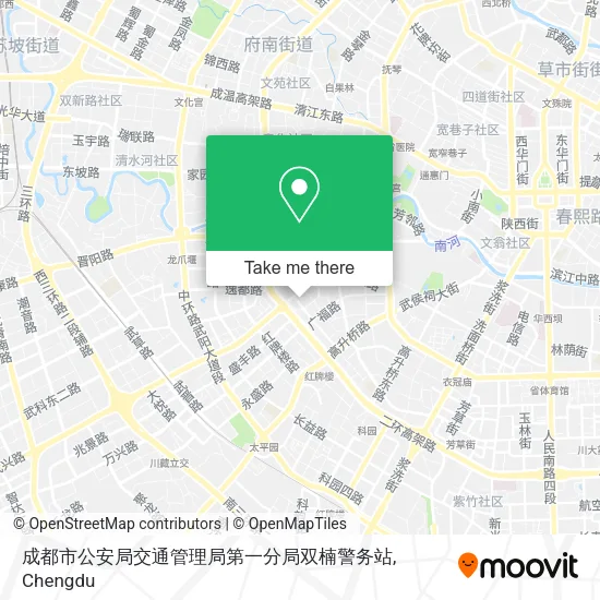 成都市公安局交通管理局第一分局双楠警务站 map