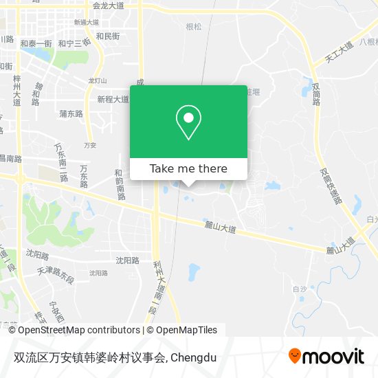 双流区万安镇韩婆岭村议事会 map