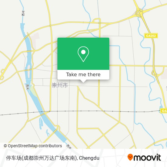停车场(成都崇州万达广场东南) map