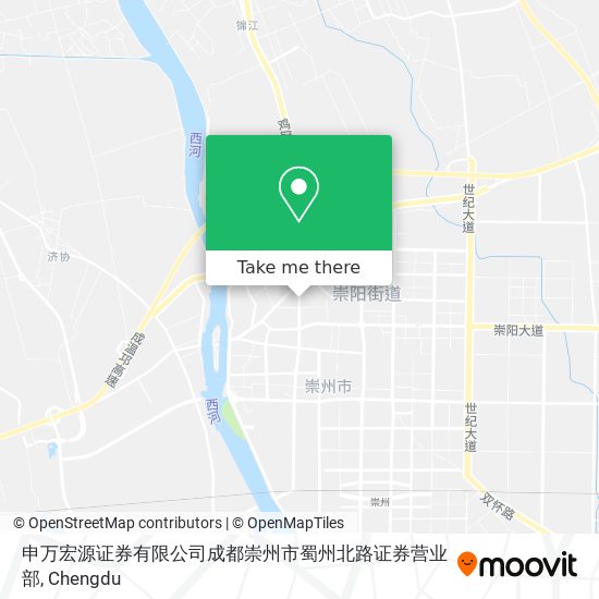 申万宏源证券有限公司成都崇州市蜀州北路证券营业部 map
