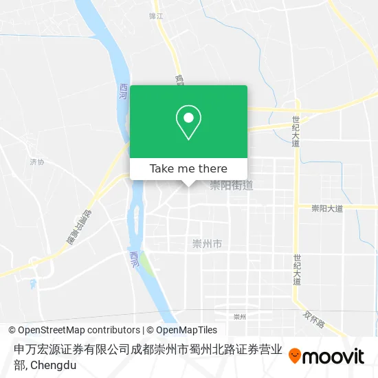 申万宏源证券有限公司成都崇州市蜀州北路证券营业部 map