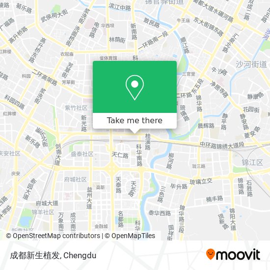成都新生植发 map