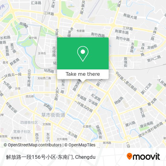 解放路一段156号小区-东南门 map