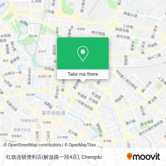 红旗连锁便利店(解放路一段4店) map