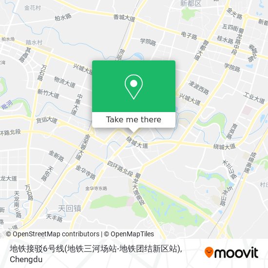 地铁接驳6号线(地铁三河场站-地铁团结新区站) map