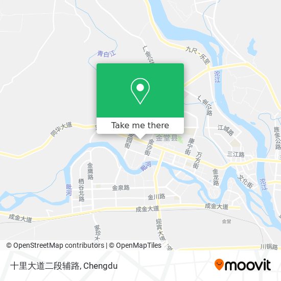 十里大道二段辅路 map
