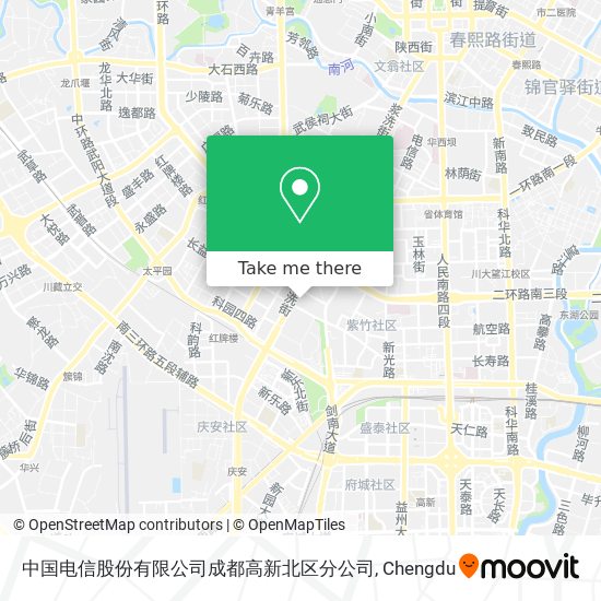 中国电信股份有限公司成都高新北区分公司 map