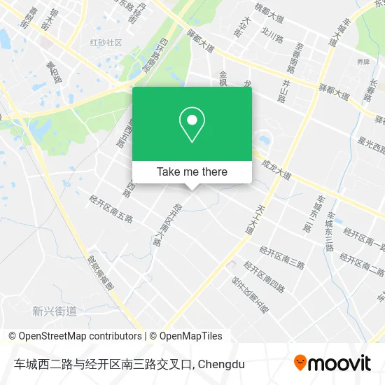 车城西二路与经开区南三路交叉口 map