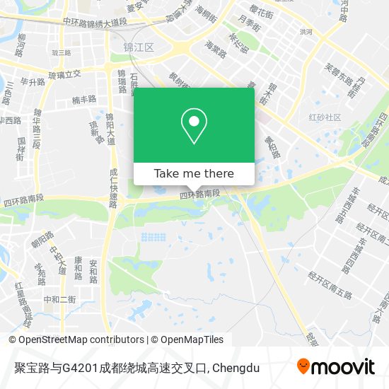 聚宝路与G4201成都绕城高速交叉口 map