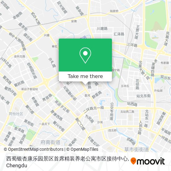 西蜀银杏康乐园景区首席精装养老公寓市区接待中心 map