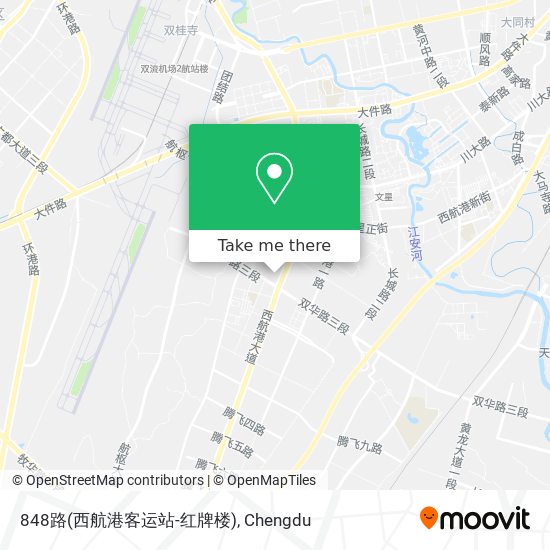 848路(西航港客运站-红牌楼) map