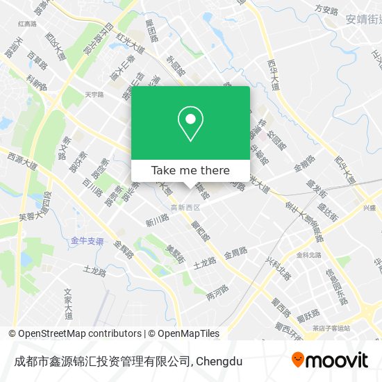 成都市鑫源锦汇投资管理有限公司 map