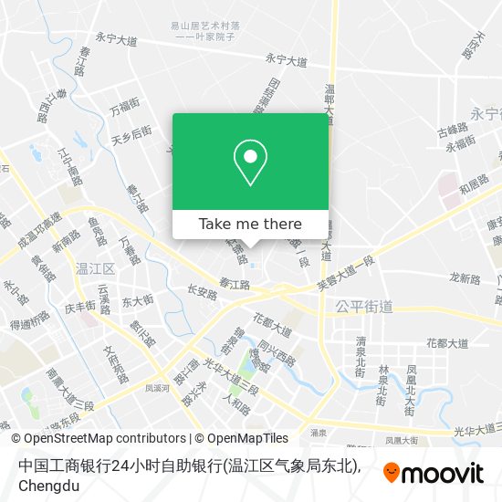 中国工商银行24小时自助银行(温江区气象局东北) map