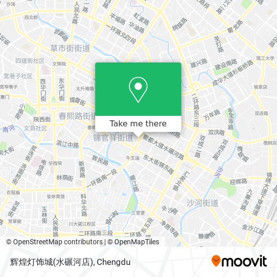 辉煌灯饰城(水碾河店) map