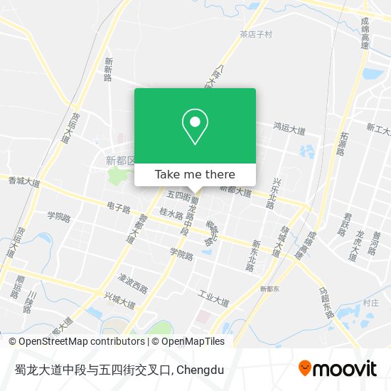 蜀龙大道中段与五四街交叉口 map