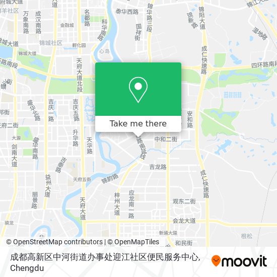 成都高新区中河街道办事处迎江社区便民服务中心 map